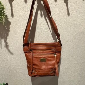 BOC Born Concept Brown Crossbody Purse -  Adjustable Strap - Good Used Condition
